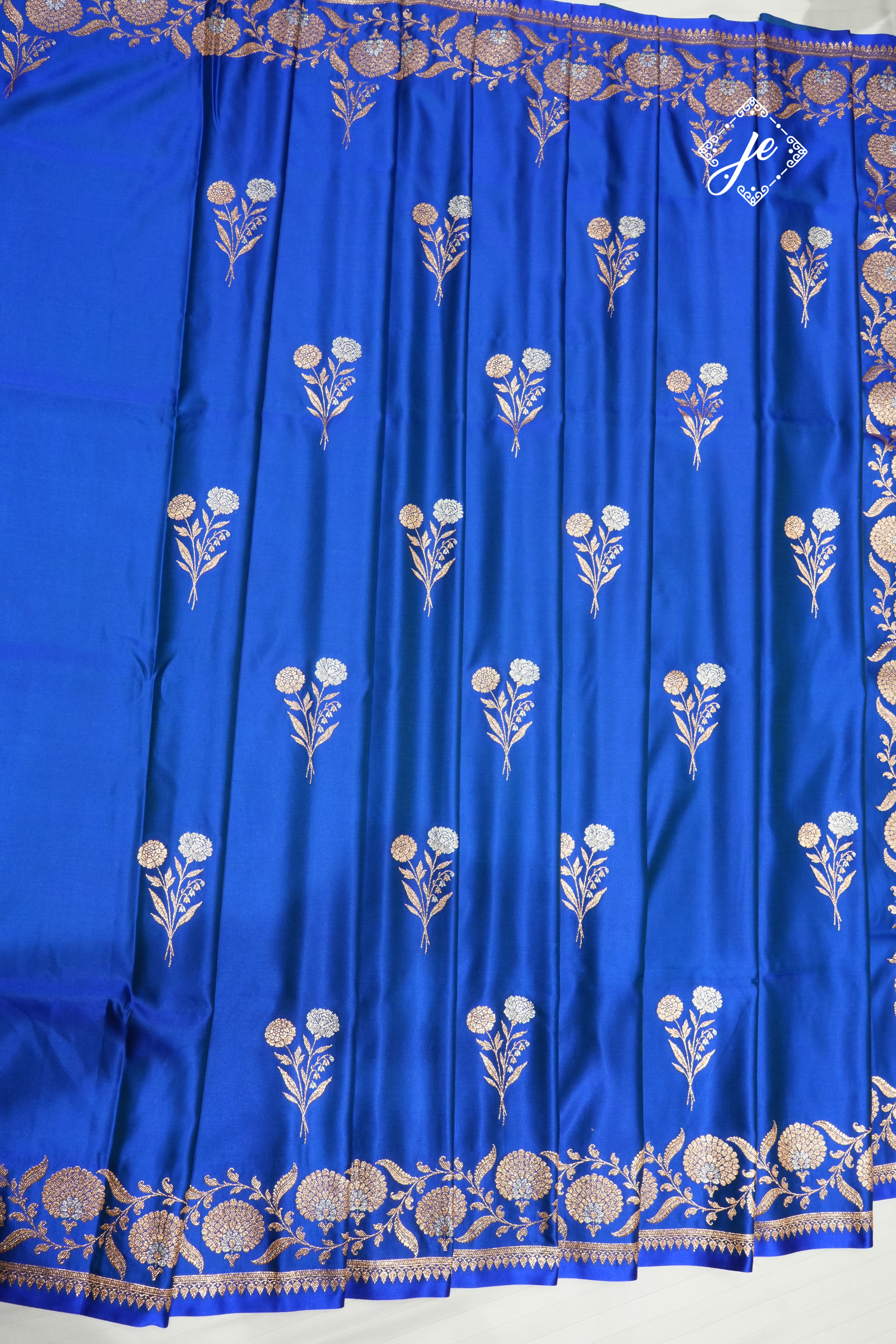 Royal Blue Mashru Silk Banarasi Saree