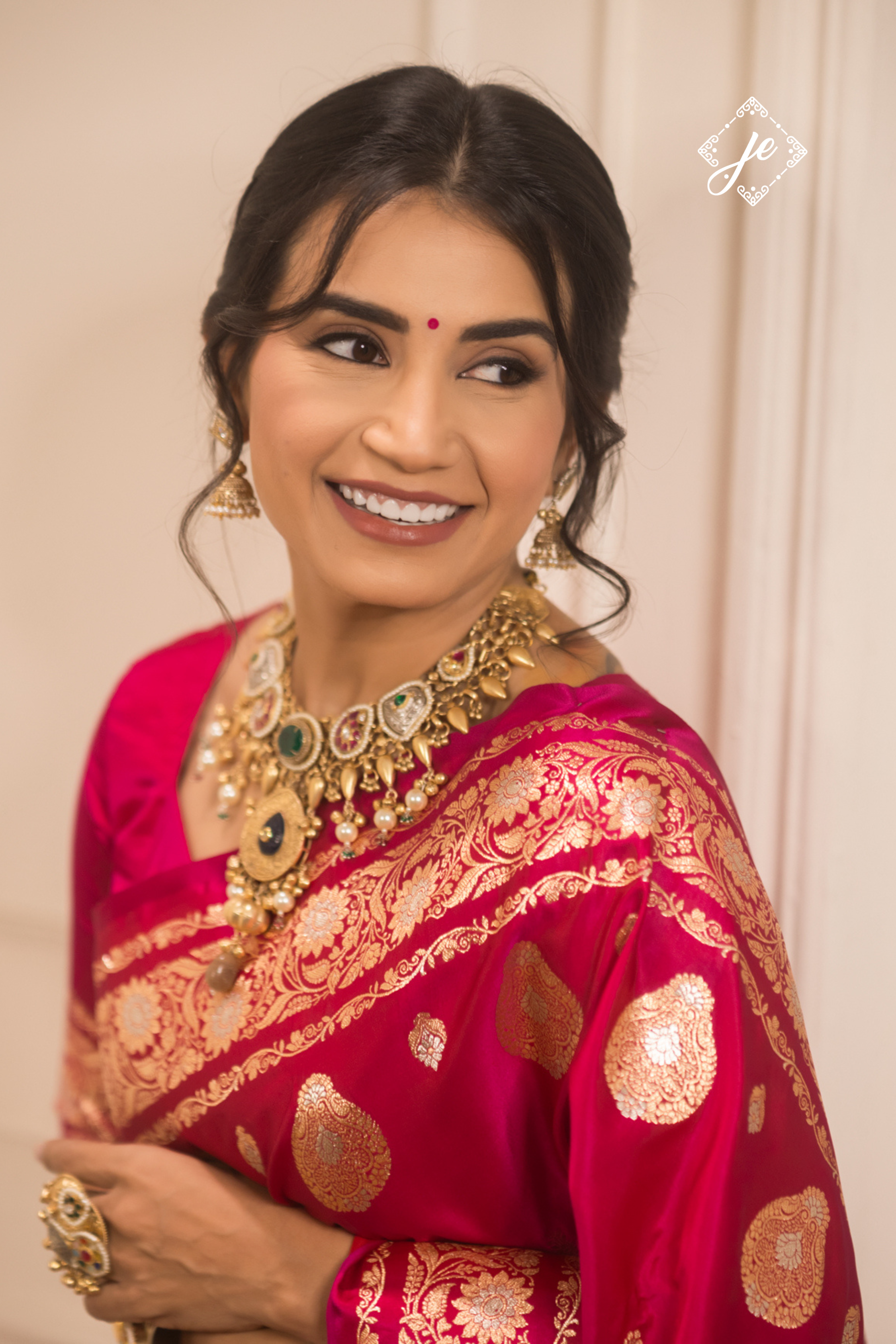 Rani Pink Mashru Silk Buti Banarasi Saree