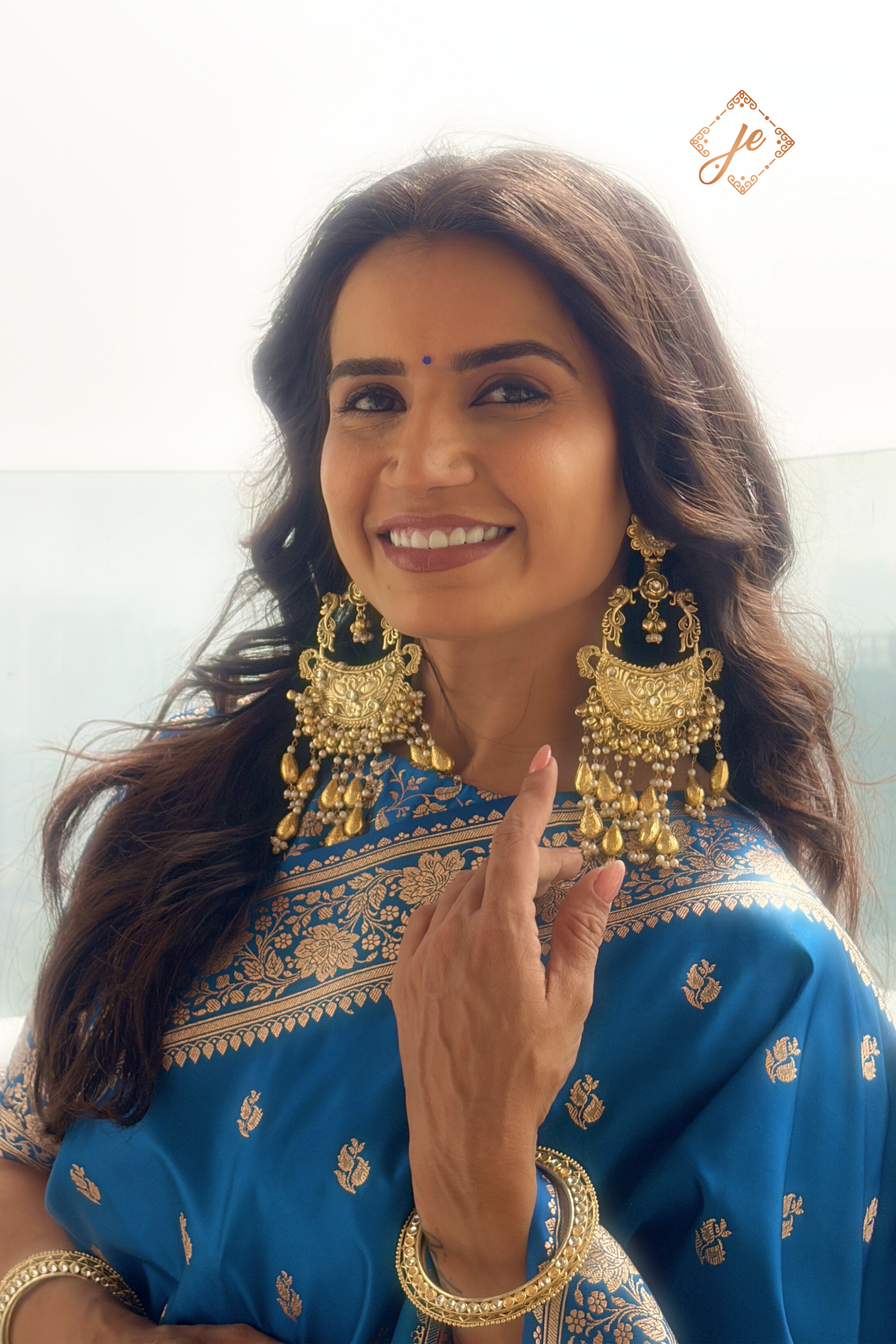 Blue Satin Silk Banarasi Saree
