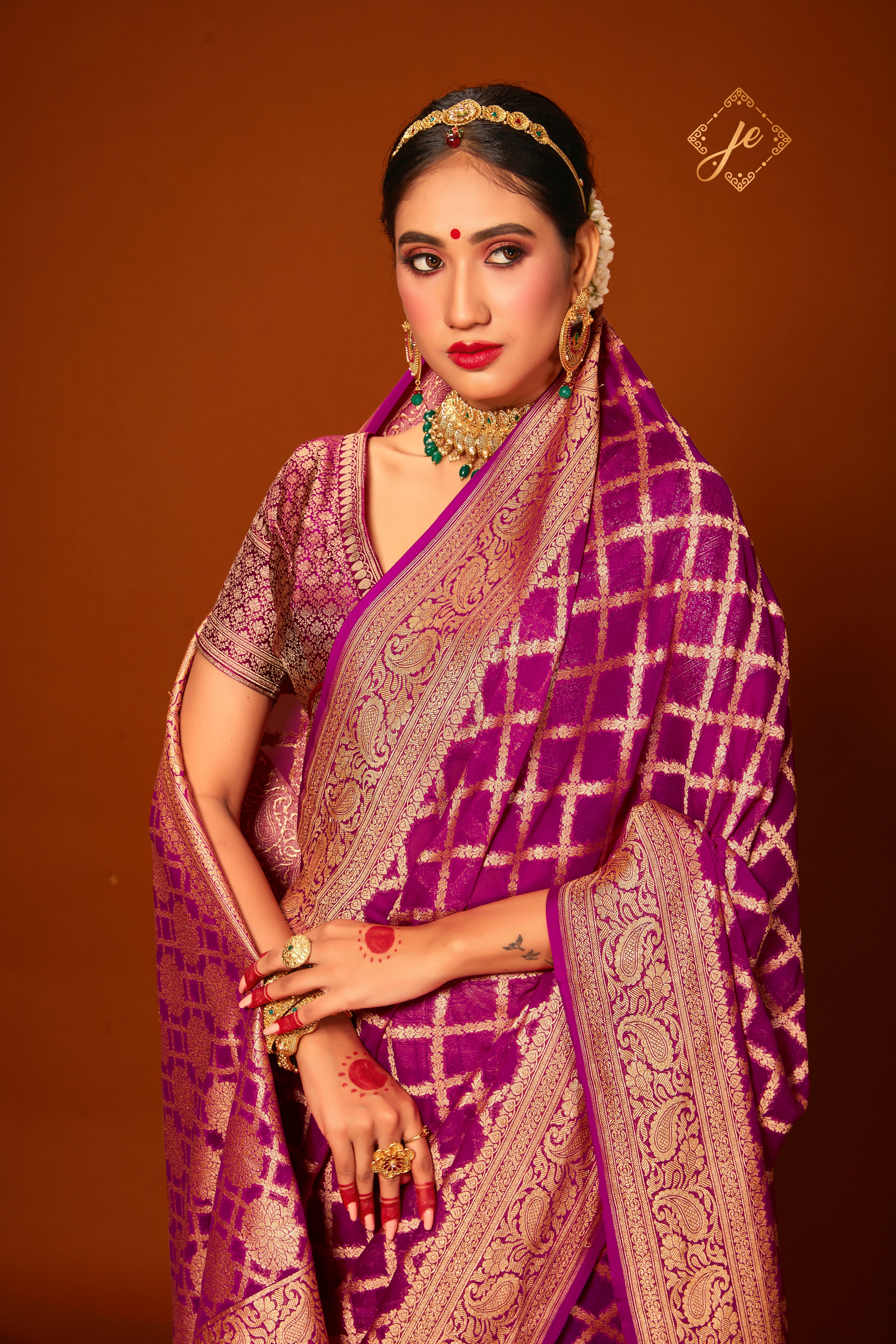 Light Magenta Pure Khaddi Banarasi Saree