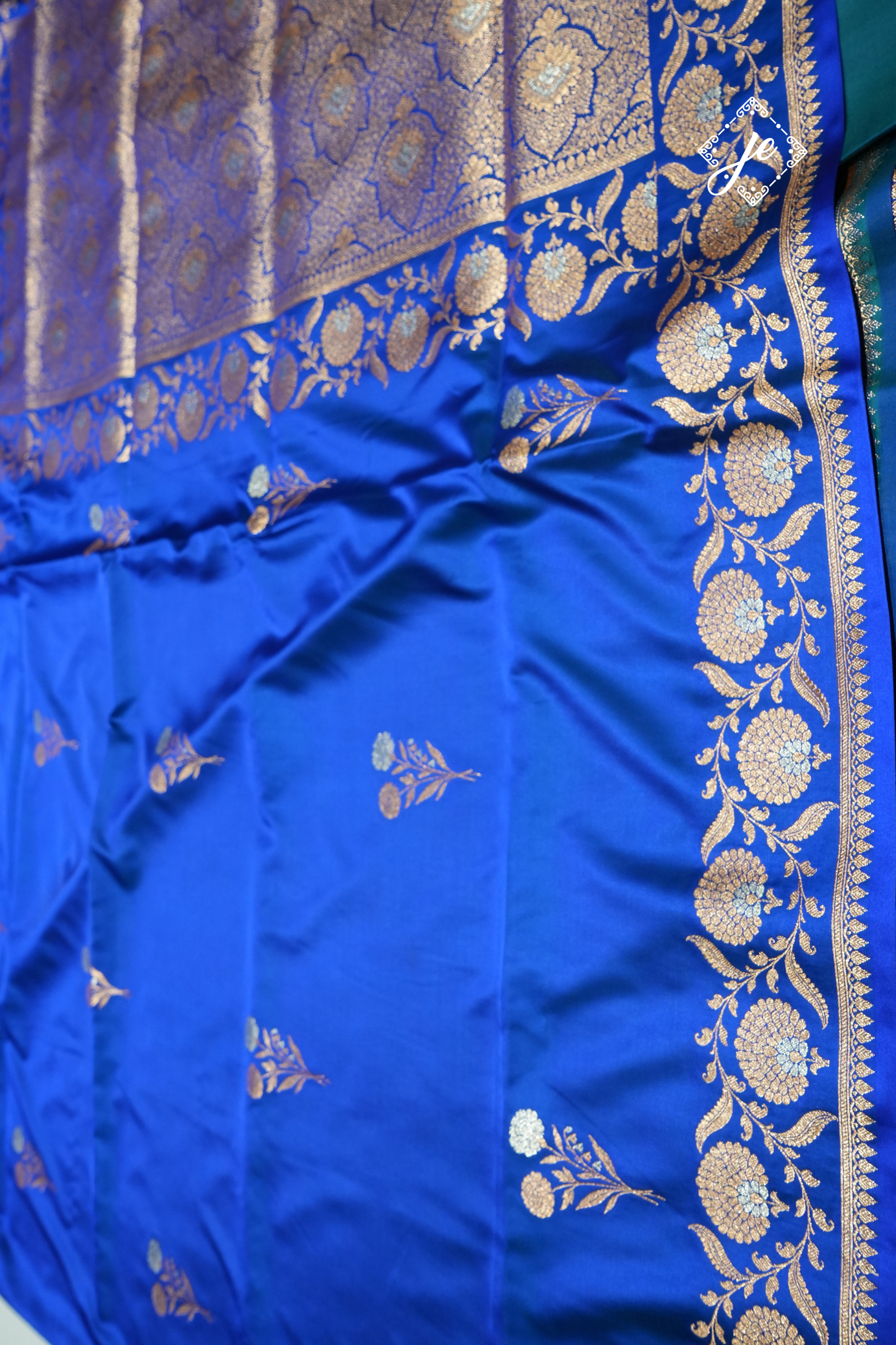 Royal Blue Mashru Silk Banarasi Saree