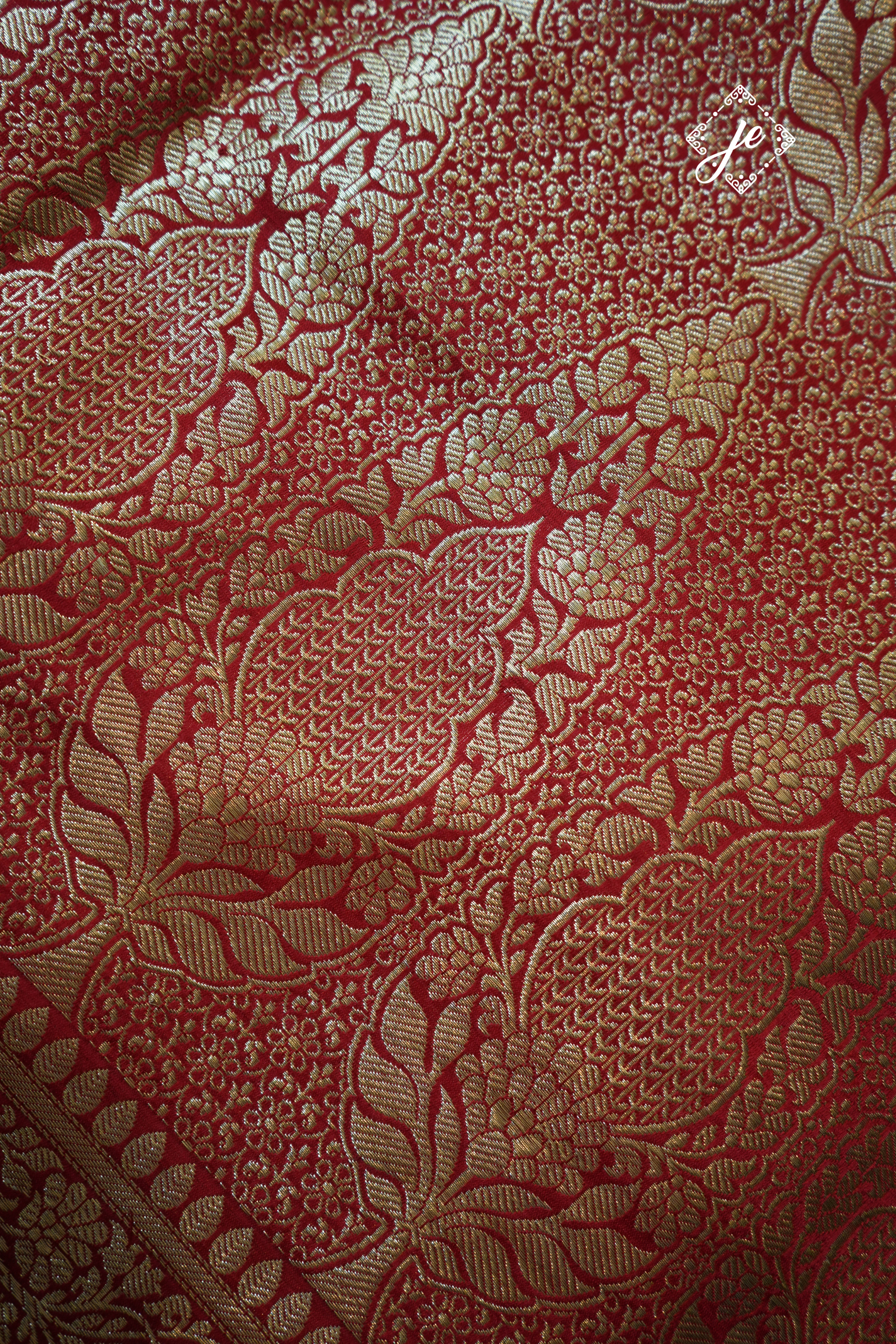 Red Pure Silk Jaal Banarasi Saree