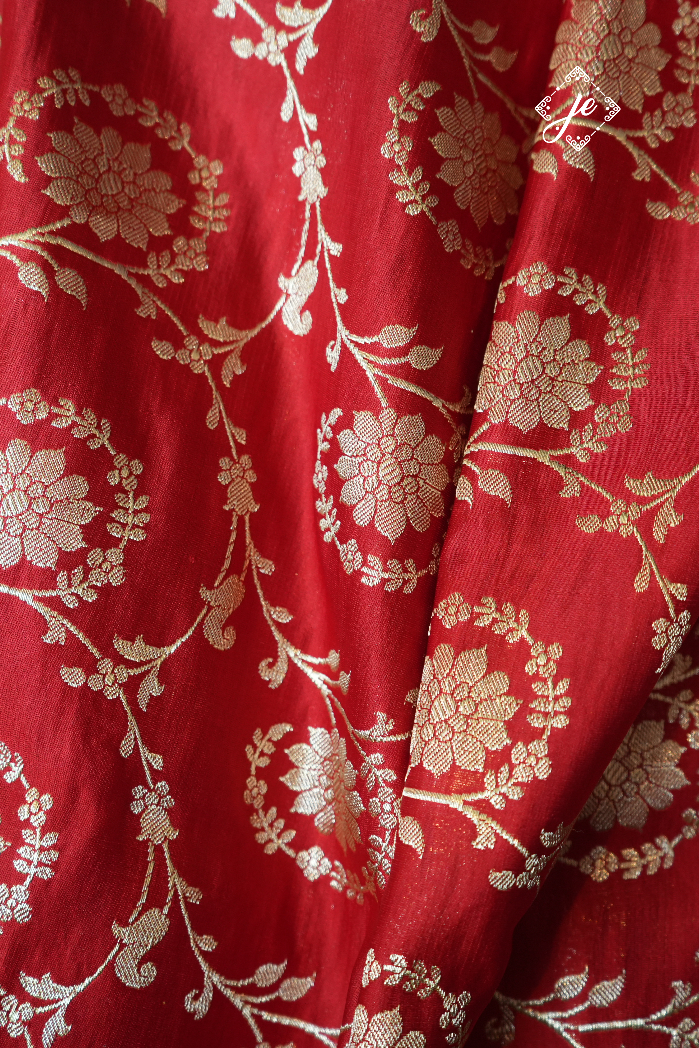 Red Pure Silk Jaal Banarasi Saree