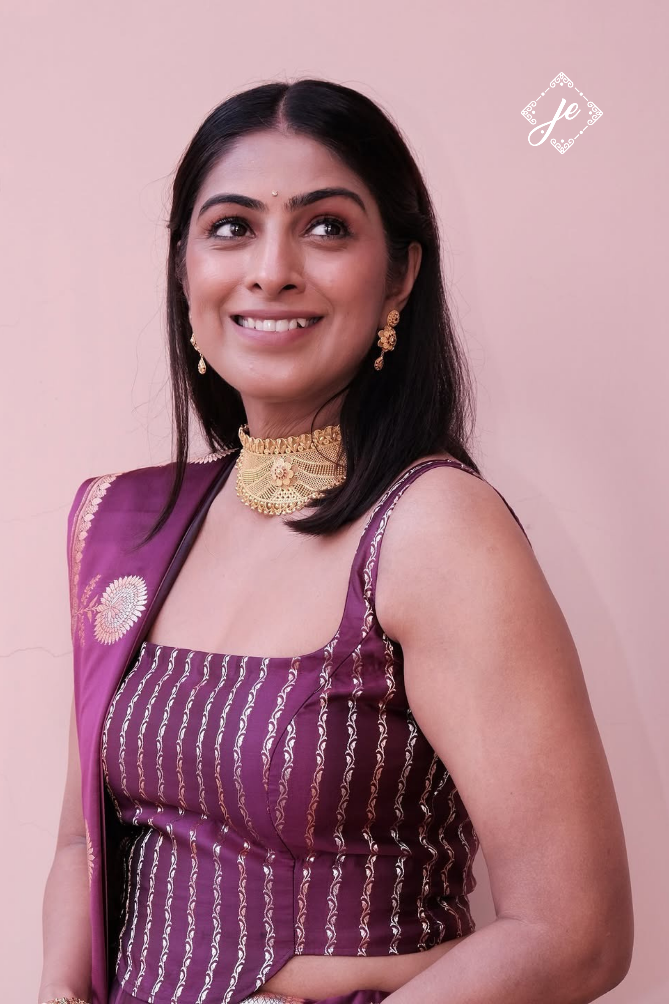 Purple Mashru Silk Banarasi Saree