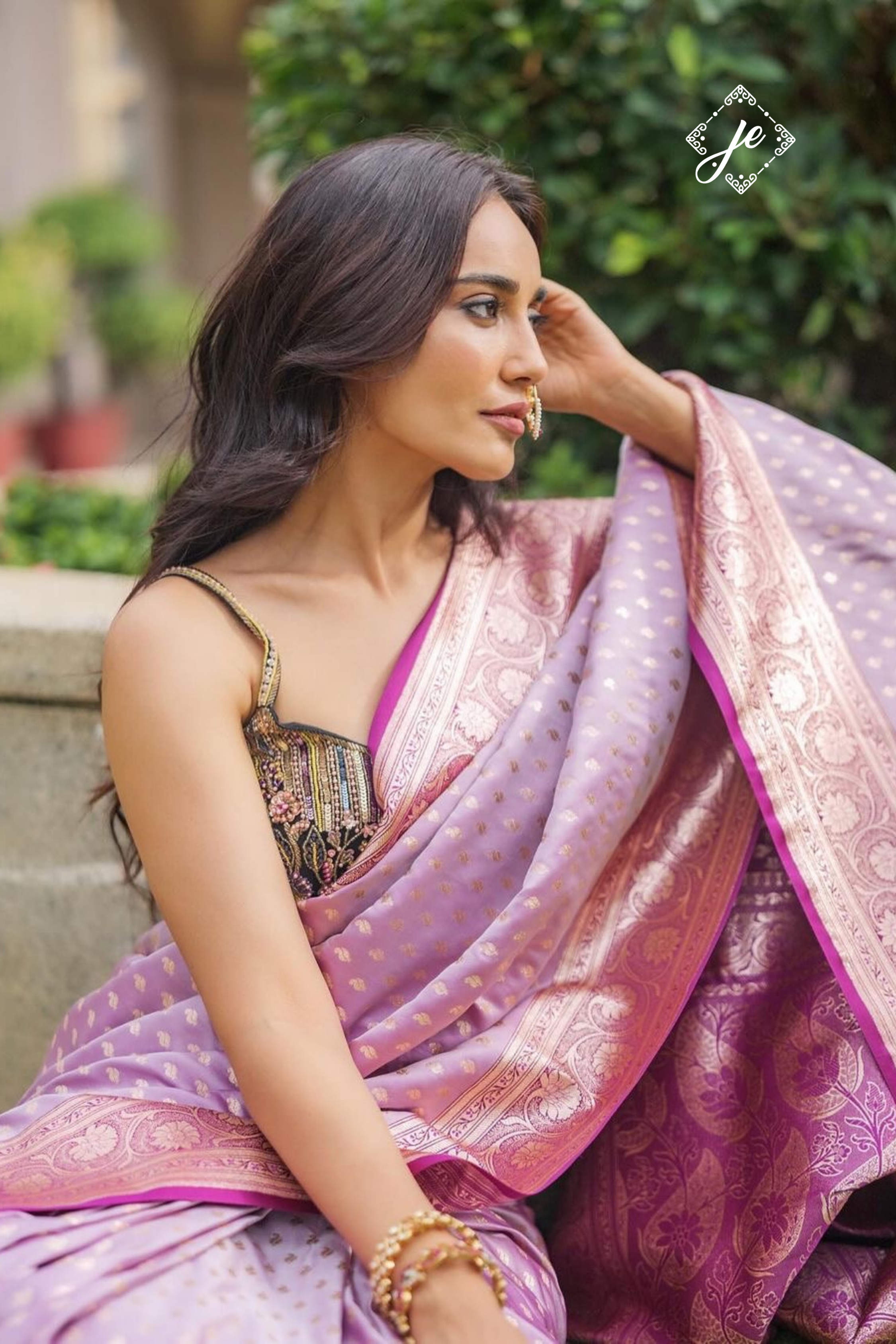 Onion Pink Satin Silk Butidar Banarasi Saree