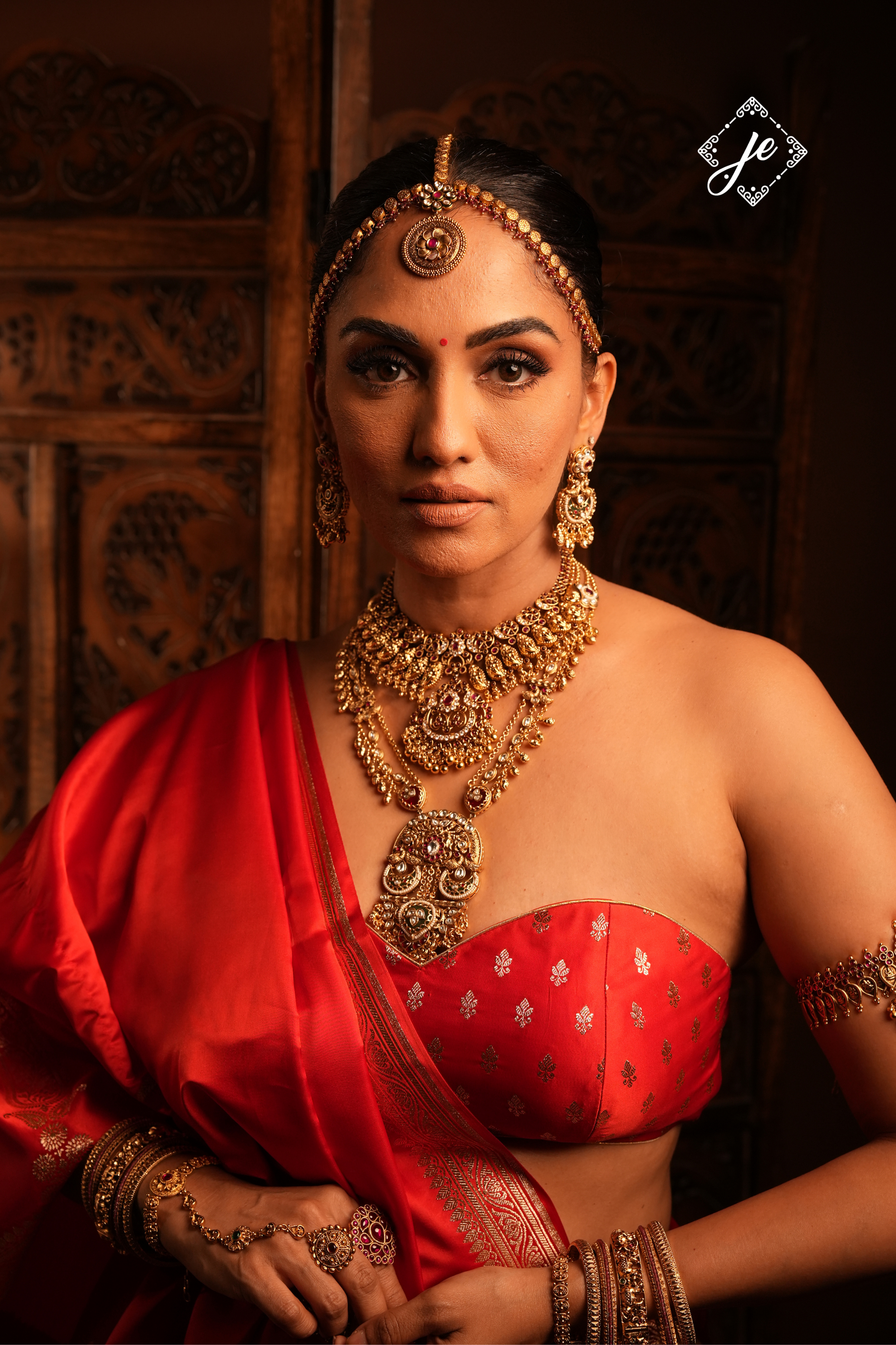 Red Mashru Silk Banarasi Saree