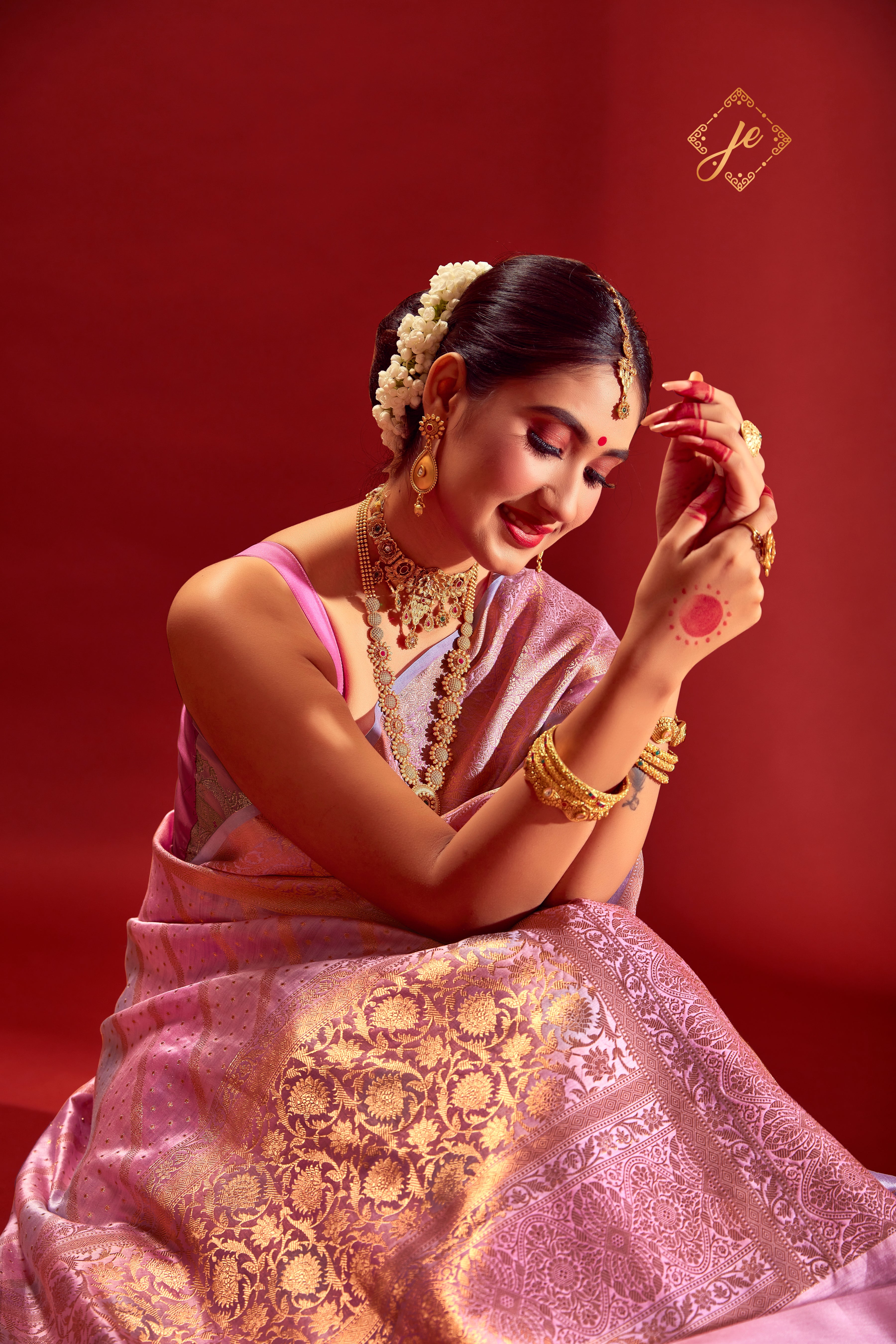 Pink-Purple Pure Silk Rangkaat Banarasi Saree