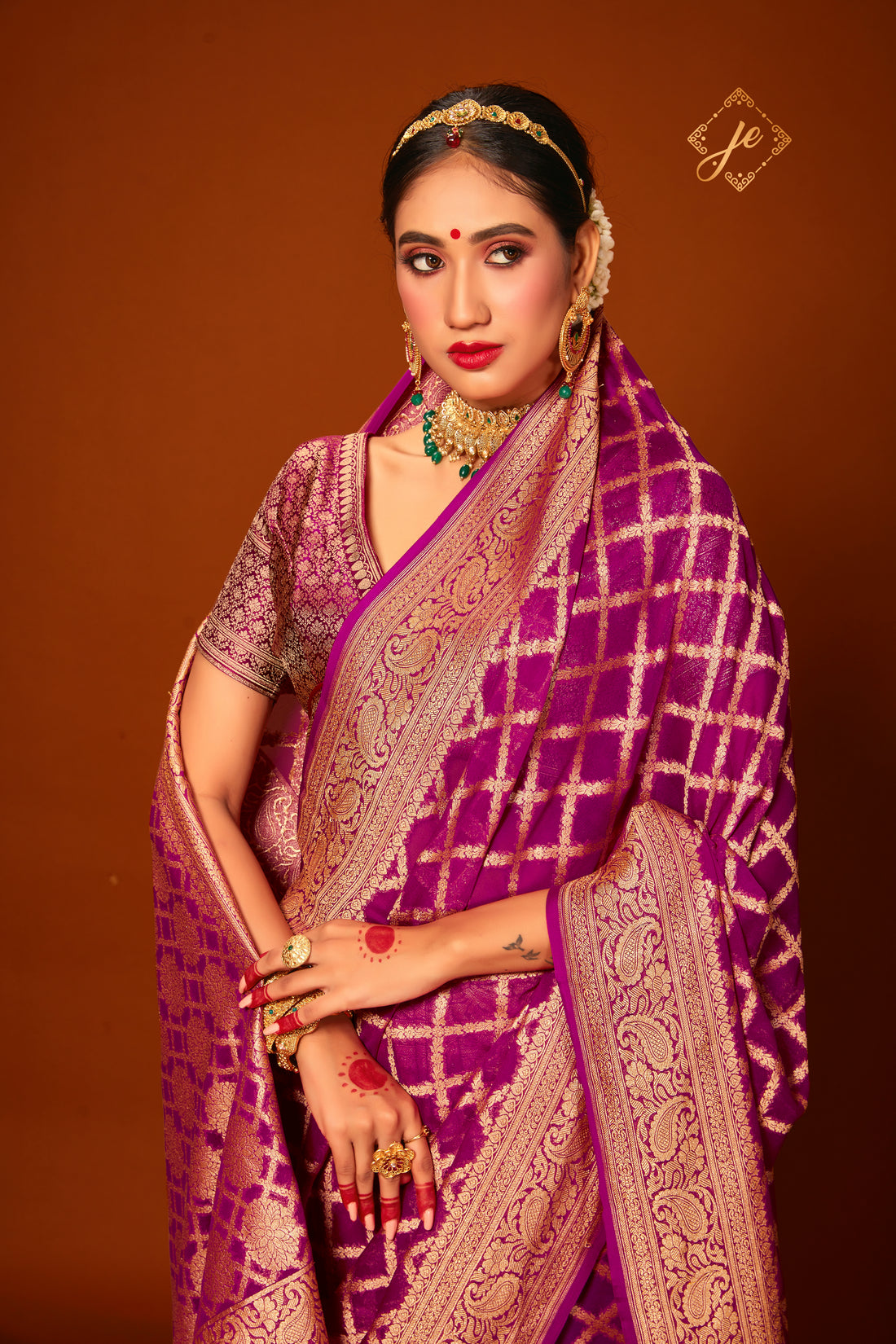 Light Magenta Pure Khaddi Banarasi Saree