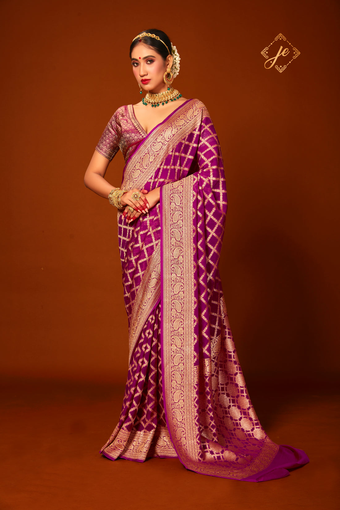 Light Magenta Pure Khaddi Banarasi Saree