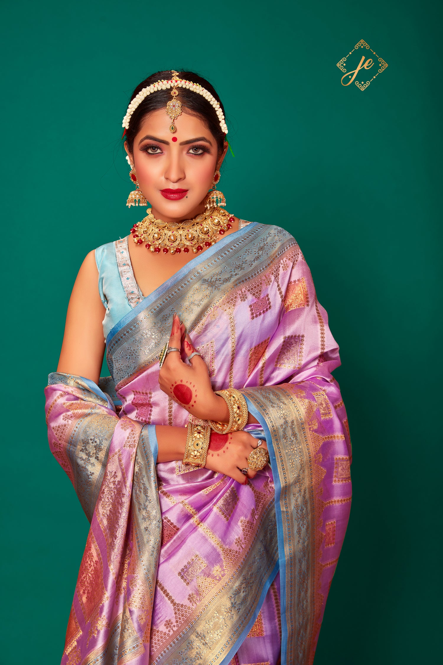 Purple Pure Dupion Silk Rangkaat Banarasi Saree