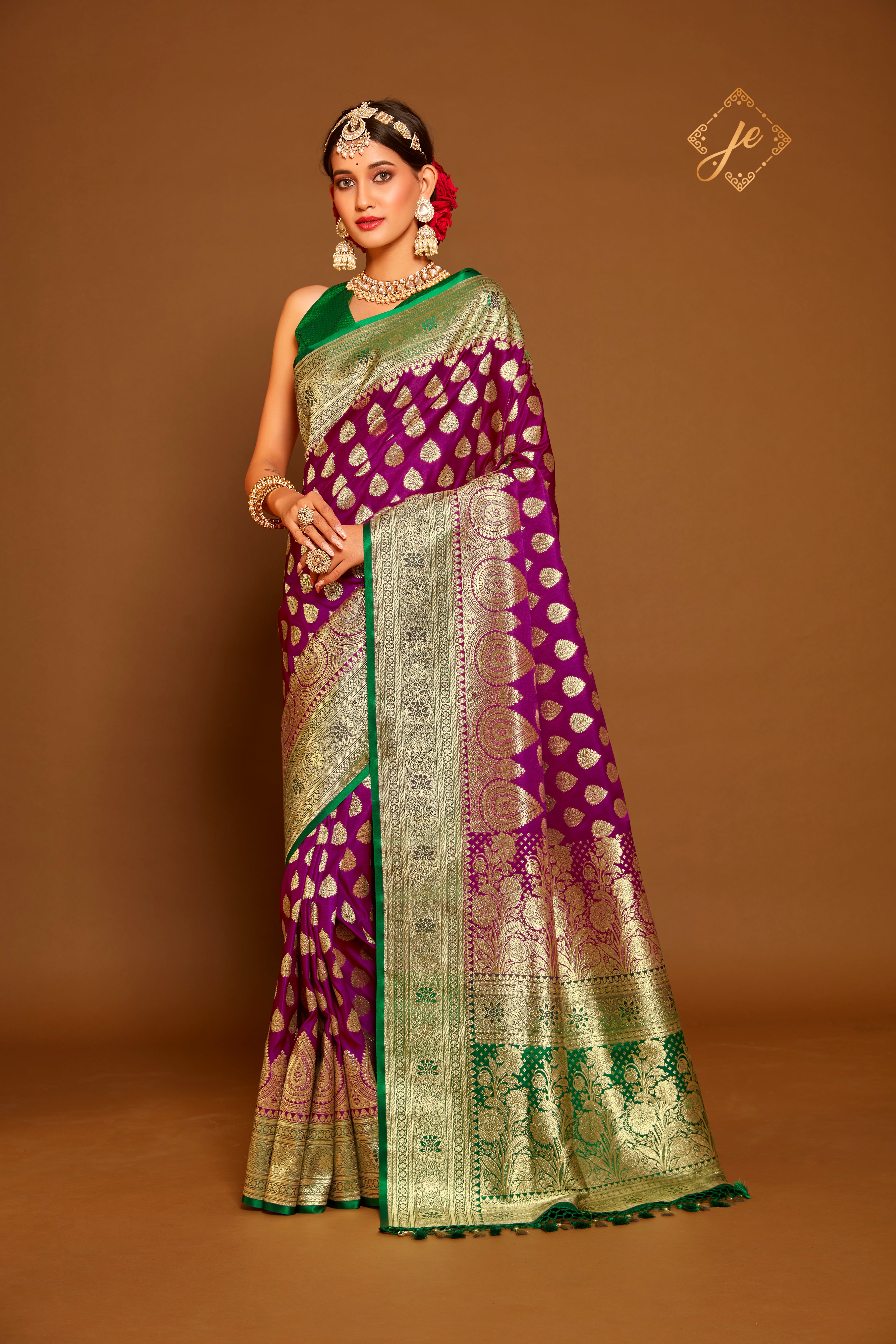 Shop Burgundy Mashru Silk Banarasi Saree Online | Weaveinindia –  WeaveinIndia